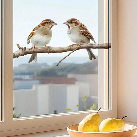 Realistische Vögel Auf Baumzweig Wandaufkleber Wasserdichte PVC Aufkleber Für Küche Wohnzimmer Schlafzimmer Home Decoration