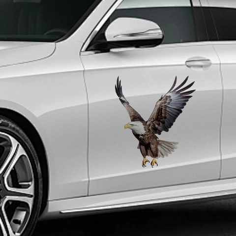 Realistic Bald Eagle Wall Sticker Spread Wings Eagle PVC Self Adhesive Removable Waterproof Mural For Living Room Bedroom