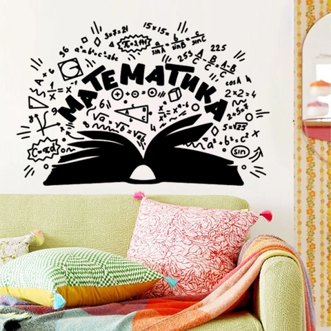 Pädagogische Mathematische Formel Wandaufkleber PVC Abnehmbare Buch Geometrie Gleichungen Dekor Für Klassenzimmer Arbeitszimmer Home Decor
