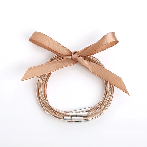 Pulseras Jelly Con Brillo Estilo Coreano Para Mujer Elegante Pulsera Suave Brillante Y Lazo De Satén Joyería De Fiesta