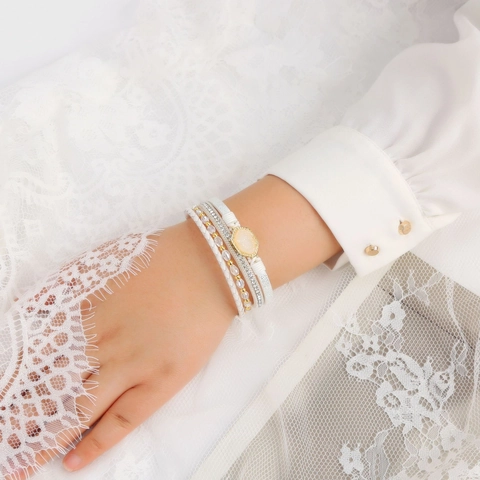 Boho Mehrlagiges Edelstahl Armband Für Damen Leder Geflochten Strass Besetzt Magnetverschluss Druzy Stein Wickel Armband Schmuck