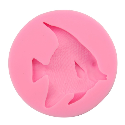 Molde de Silicona con Forma de Pez Tropical para Pasteles de Fondant Herramientas de Repostería para Jabón Hecho a Mano Chocolate