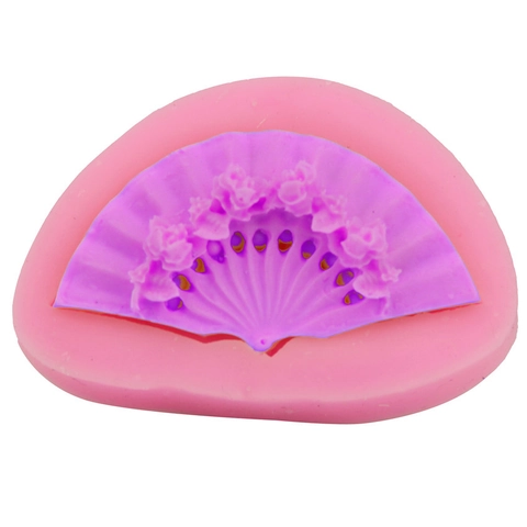 Vouwventilator Vorm Siliconen Fondant Taartvorm DIY Bakgereedschap Voor Chocolade Zeep Ambachtelijke Ventilator Patroon Taartvorm