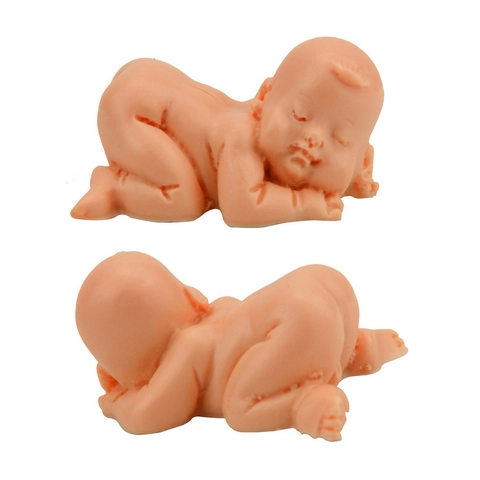 3D Schlafendes Baby Silikon Fondantform DIY Tortendekoration Babyform Backform Für Schokolade Süßigkeiten Ton Seifenform
