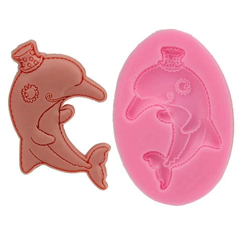 Cartoon Delfin Prinz Silikon Kuchenform Für Fondant Schokolade DIY Backwerkzeuge Sugarcraft Dekorative Form H2225