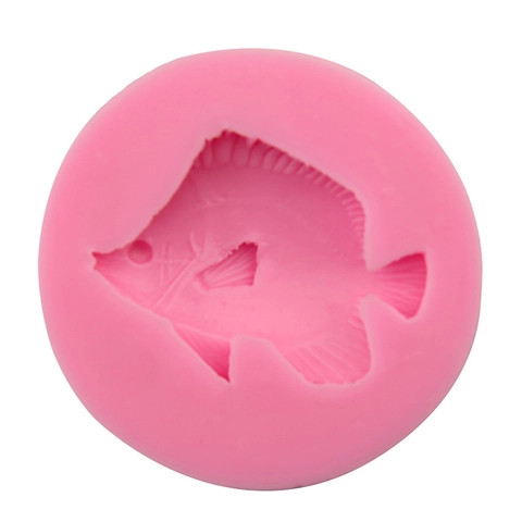 Molde de Silicona para Pasteles con Forma de Pez Tropical Fondant Gelatina Chocolate Jabón Herramienta de Repostería Decorativa