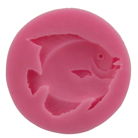 Molde de Silicona para Pasteles de Fondant con Forma de Pez para Chocolate Gelatina Mousse Herramientas de Repostería Hechas a Mano