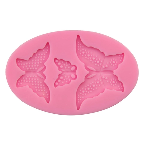 Stampo in Silicone per Fondant a 3 Farfalle Motivo in Pizzo Strumento per Decorazione Torte DIY per Cioccolato Caramelle Cottura