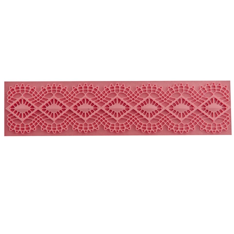 Stampo per Torte con Bordo in Pizzo in Silicone Strumenti per Decorare Fondente Fai-da-te Stampo per Cioccolato Pane Mousse