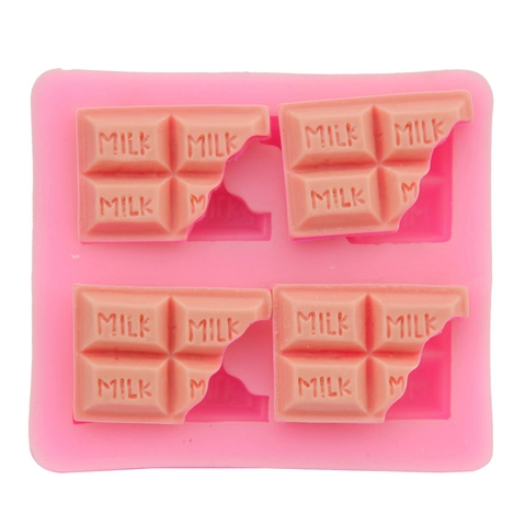 Molde de Silicona para Barra de Chocolate Con Patrón de Letras Milk DIY Fondant Molde de Pastel para Hogar Cocina Herramienta de Horneado