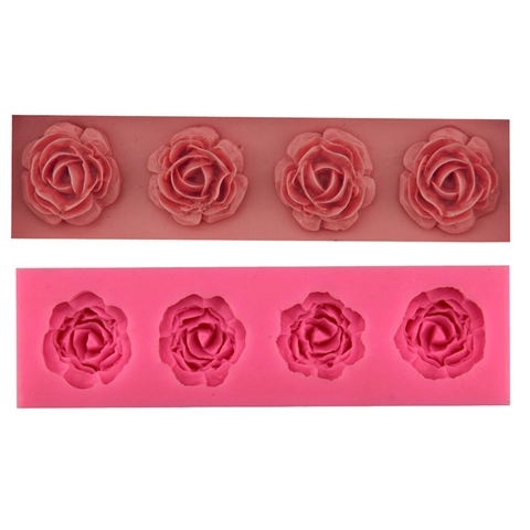 Große Rosenblüte Silikon Fondant Kuchenform Für DIY Backen Zuckerhandwerk Schokolade Gelee Handgemachte Seife Blumenmuster Werkzeug
