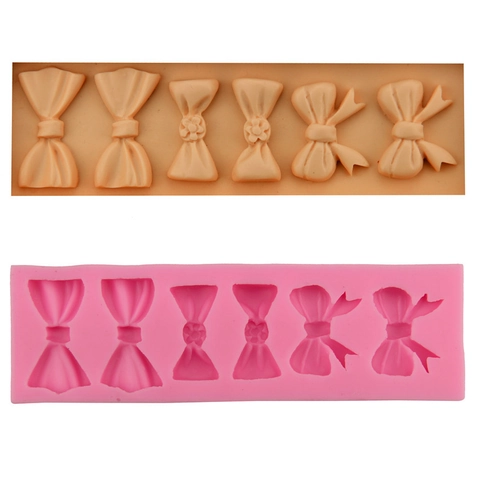 Bow Silicone Fondant Cake Mold DIY Chocolate Baking Tool Bowknot Sugar Craft Decorating Tray For Cake Decorating