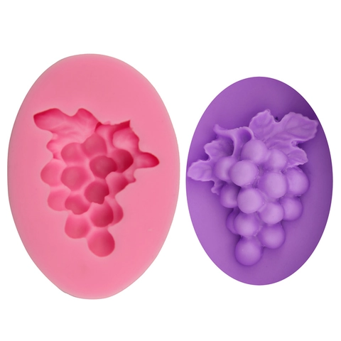 Grape Cluster Silicone Fondant Mold 3D Fruit Relief Cake Decorating Tool For Fondant Chocolate Jelly Mousse DIY Bakeware