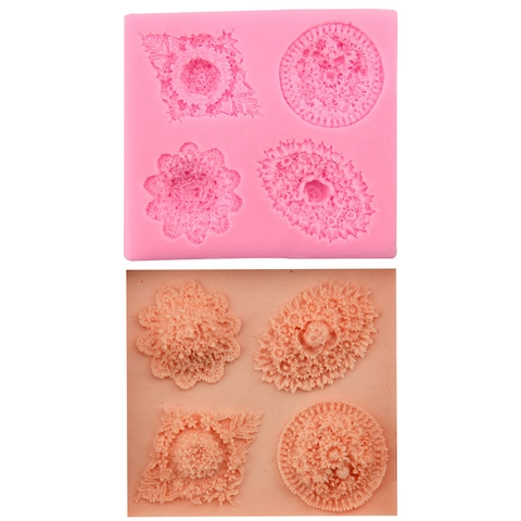 Stampo in Silicone per Torte Fondente a Fiori per Cioccolato Caramelle Gelatina Rilievo Decorazione Strumento da Cucina