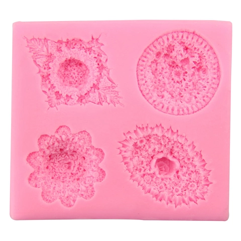 Stampo in Silicone per Torte Fondente a Fiori per Cioccolato Caramelle Gelatina Rilievo Decorazione Strumento da Cucina