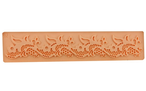 Molde de Silicona con Encaje de Flores y Vides para Fondant Decoración de Bordes de Pasteles Herramienta de Horneo DIY