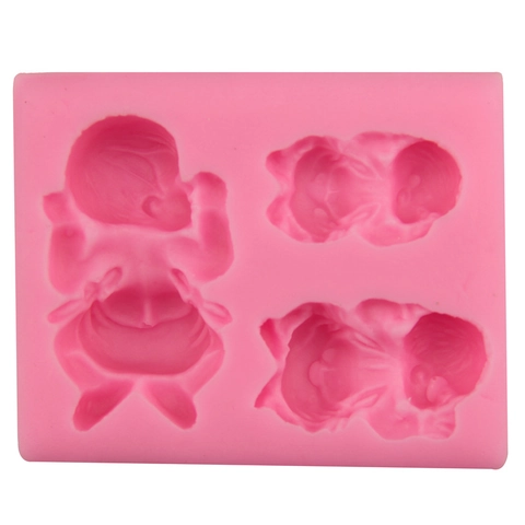 Baby Sleeping Shape Silicone Fondant Cake Mold For Chocolate Candy Handmade Soap Polymer Clay Craft Baking Decoration Tool