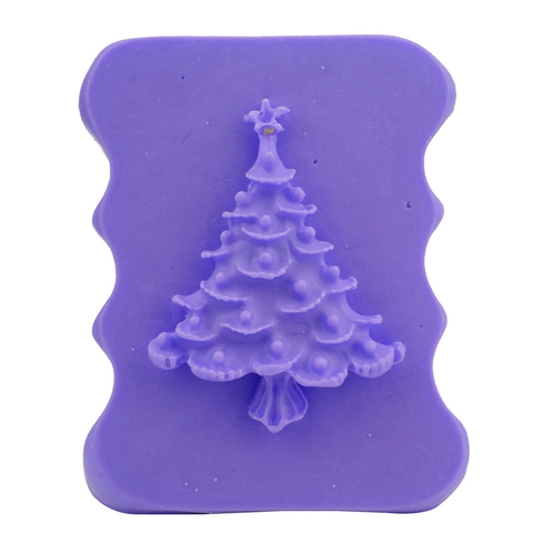 Stampo in Silicone 3D per Albero di Natale Per Decorazione Torte Rettangolo Fondente Cioccolato Fai-da-te Sapone Fatto a Mano Candela Strumento Artigianale