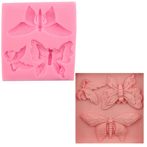 Schmetterling Silikon Fondant Form 3D Relief Schmetterling Muster Kuchen Dekorieren Schokolade Zucker Handwerk Form DIY Backwerkzeug