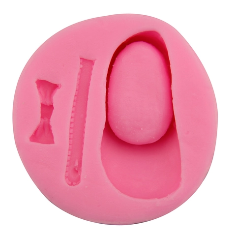 Stampo in Silicone per Fondente a Forma di Scarpette da Ballo e Fiocco per Dolci Cioccolato Sapone Argilla Decorazione