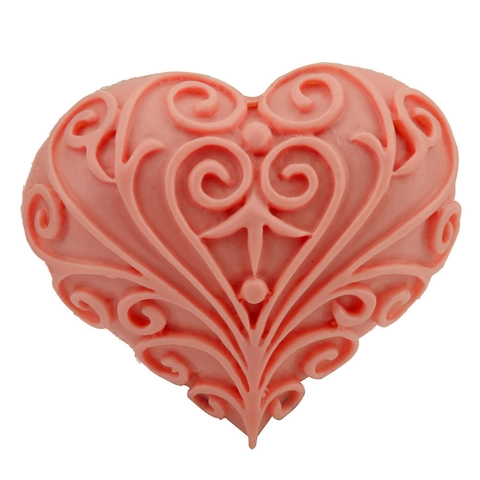 Totem Herz Relief Silikon Kuchenform Vintage Europäisches Rollwerk Fondant Backwerkzeug Für Schokolade Handgemachte Seife DIY Basteln