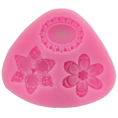 Stampo in Silicone a Fiori e Gemme per Torte Fondente Fai da Te Cioccolato Strumento per Decorazione Dolci