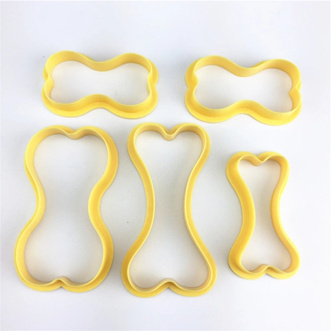 Molde para Galletas con Forma de Hueso Plástico Amarillo Molde para Hornear DIY para Decoración de Pasteles Fondant Cocina