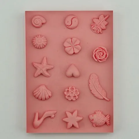 Silikon Blumen Muschel Seestern Fondant Tortenform DIY Backwerkzeug Schokolade Gelee Mousse Dekoration Backzubehör