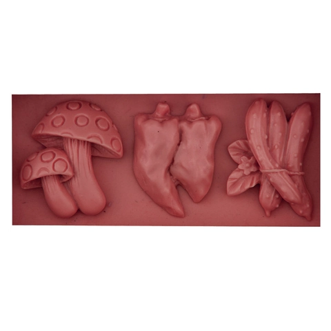 Stampo in Silicone per Fondente Verdure 3D Fungo Peperone Okra Strumento per Cottura Fai-Da-Te per Decorazione Torte Cioccolato