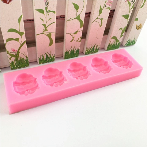 Stampo in Silicone per Fondente a Forma di Babbo Natale Multi-Cavità Fai da Te Strumento per Decorazione Torte e Cioccolato