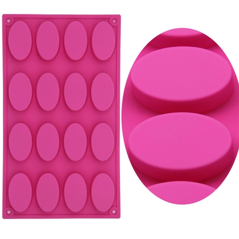 Multi-Hohlraum Oval Silikon Schokoladenform Für DIY Handgemachte Seife Kuchen Pudding Gelee Flexible Hitzebeständige Backform
