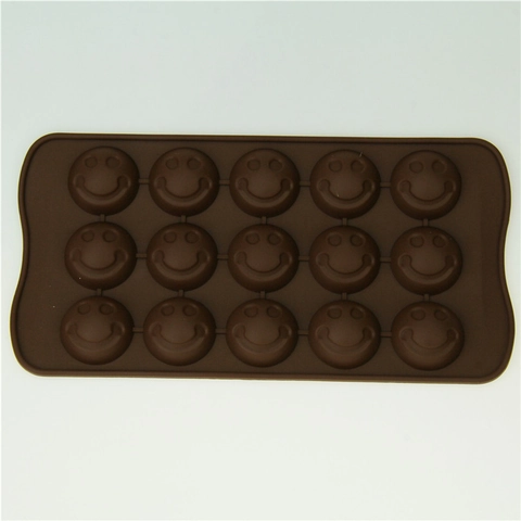 Stampo in Silicone per Cioccolato a 15 Cavità con Faccina Sorridente DIY per Sapone Fatto a Mano Decorazione Torte