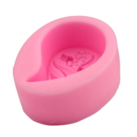 Molde de Silicona con Forma de Hoja de Flor para Pasteles Jabón Vela Bricolaje Herramienta de Panadería Diseño en Relieve
