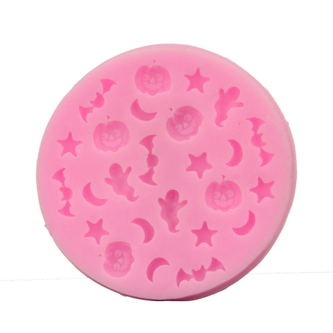 Halloween Silicone Cake Mold Pumpkin Bat Moon Star Ghost Shape DIY Baking Tool For Fondant Chocolate Candy Making