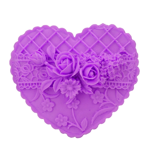 Stampo per Torte in Silicone a Forma di Cuore di Rosa 3D Strumenti per Fondente Fai-da-te per Cioccolato Sapone Caramelle Cucina