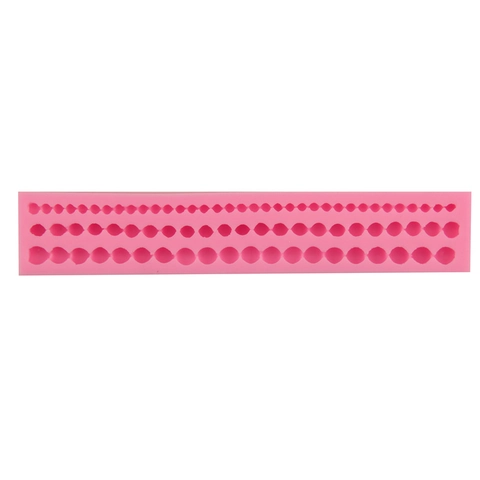 Lange Perlenkette Silikon Kuchenform Für DIY Backwerkzeug Sugarcraft Fondant Schokolade Sugarcraft Dekoration Rosa Form
