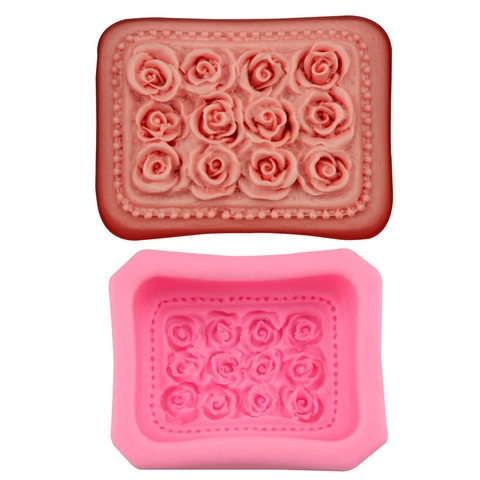 Multi Cavity Rose Floral Silicone Cake Mold DIY Baking Tool Fondant Soap Chocolate Jelly Mousse Making Tray Random Color