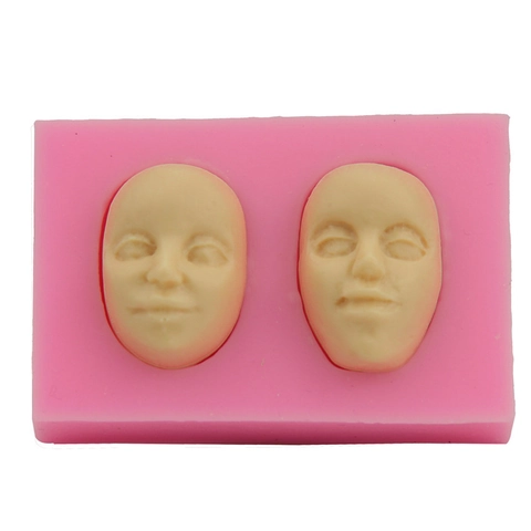 Human Face Mask Shape Silicone Cake Mold DIY Fondant Baking Tool For Chocolate Soap Ice Cube Tray Creative Sugarcraft Mold
