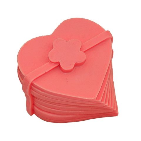 Molde de Silicona en Forma de Corazón 3D Herramientas de Horneado DIY para Fondant Chocolate Jabón Artesanía Patrón de Flores