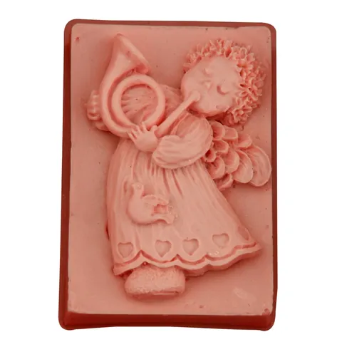 Engel Die Op Hoorn Blaast Siliconen Vorm Voor DIY Handgemaakte Zeep Taart Chocolade Fondant Bakken Reliëf Decor Vorm