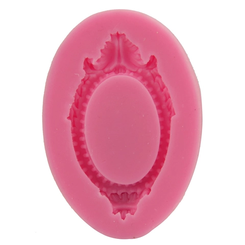 Barock Spitze Oval Spiegel Silikon Kuchenform Relief Rahmen Fondant Schokolade Backen DIY Werkzeug Küche Backgeschirr Zubehör