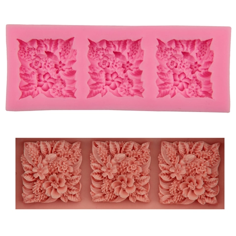 Stampo in Silicone per Torte a Fiori Rilievo Strumento da Forno per Fondant per Cioccolato Sapone Decorazione DIY