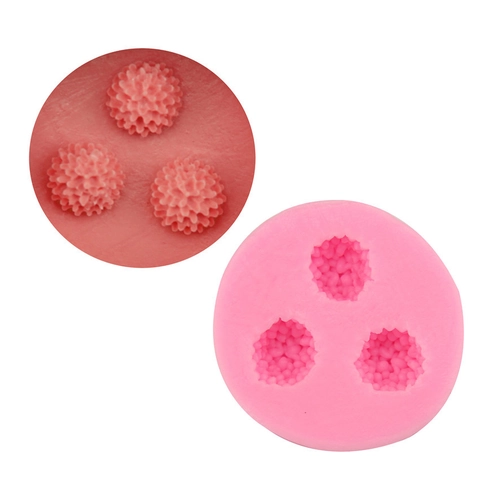 Stampo per Torte in Silicone a 3 Cavità a Forma di Fiore Fai-da-Te Fondente Cioccolato Sapone Fatto a Mano Bacche Artigianato in Resina