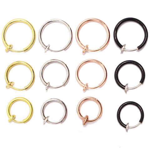Copper Spring Ring Non-pierced Nose Ring Body Jewelry Ear Clip For Women Men Geometric Electroplated Minimalist Accessory