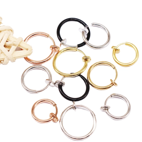 Copper Spring Ring Non-pierced Nose Ring Body Jewelry Ear Clip For Women Men Geometric Electroplated Minimalist Accessory