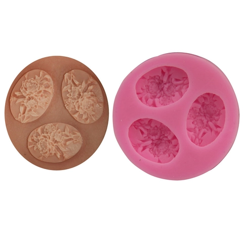 Peony Rose Flower Silicone Cake Mold DIY Fondant Baking Tool Soap Chocolate Mold For Kitchen Bakeware Random Color