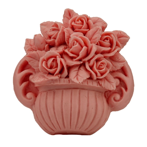 Stampo in Silicone 3D Cesto di Rose per Decorazione Torte Fondente Strumento da Forno Cioccolato Sapone Argilla Fai da Te Casa