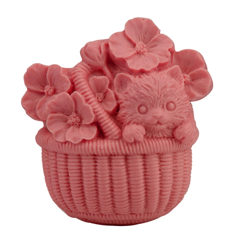 Puppy Bloemenmand Siliconen Bakvorm DIY Fondant Bakgereedschap Voor Handgemaakte Zeep Chocolade Ijsblokjeshouder Ornamenten