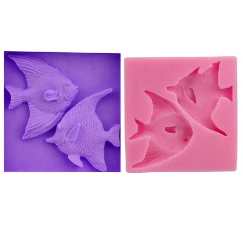 3D Lachs Fischform Silikon Kuchenform DIY Fondant Backform Für Schokolade Gelee Mousse Seife Dekorative Handwerk