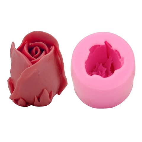 3D Rosenblüte Silikon Kuchenform DIY Fondant Backwerkzeug 3D Blumenform Eiswürfelform Handgemachte Seife Kerze Harzform